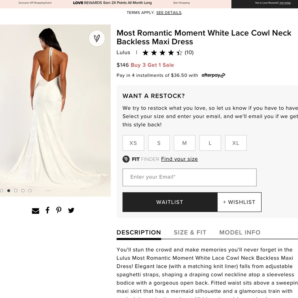 Lulus wedding dress